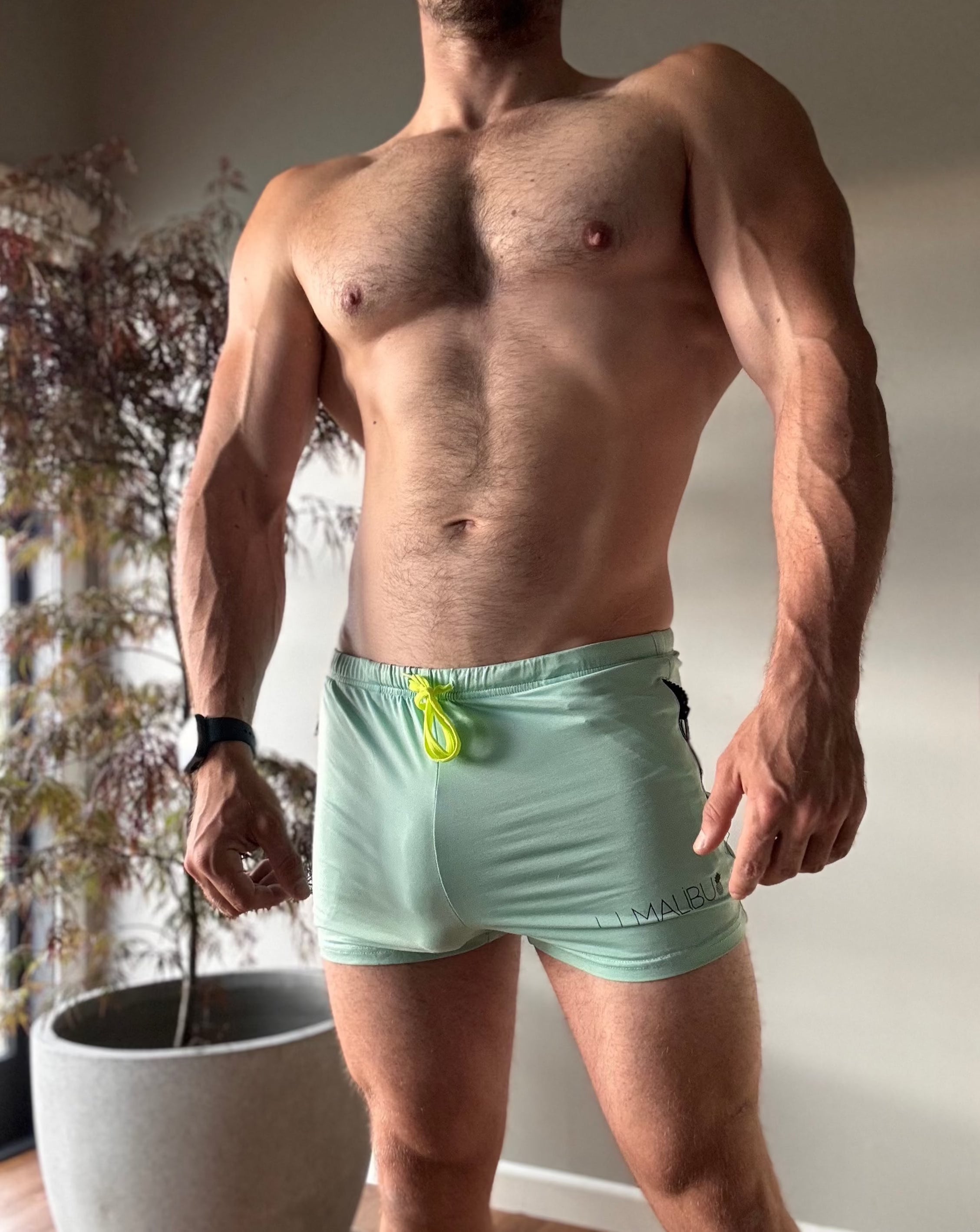 JJ Malibu Loungewear-Shorts in Grün (Medium)