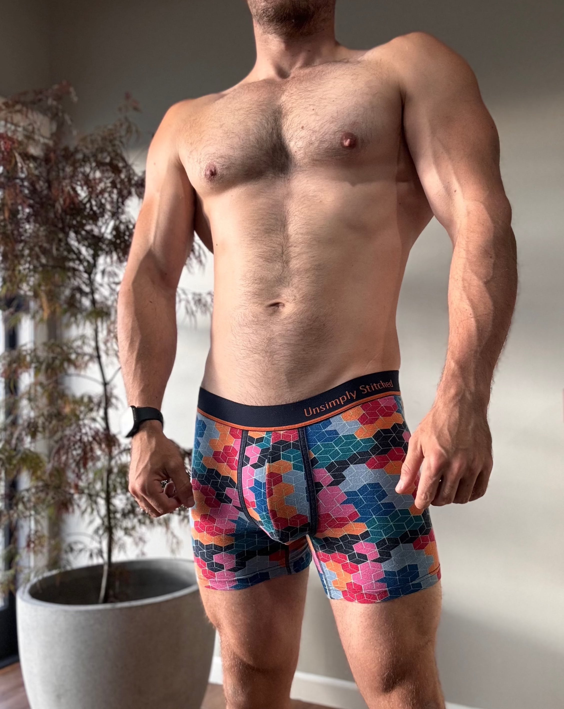 Unsimply Stitched Multicolor Pattern Boxer Briefs